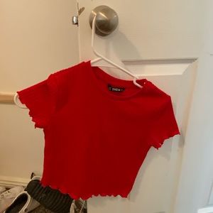 Red cropped top message me if interested